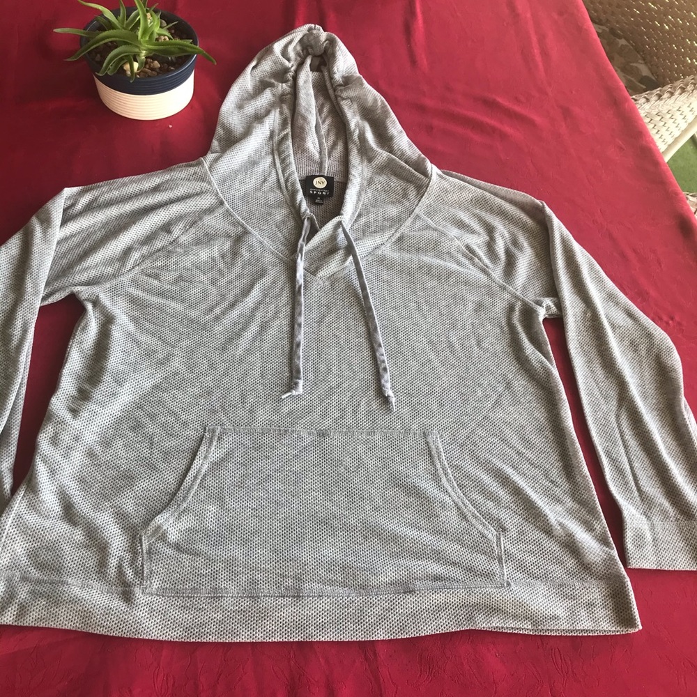 Jones New York sport hoodie poly knit jacket XL